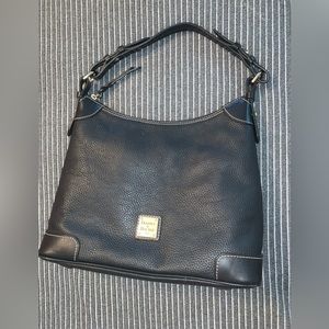Black Dooney & Bourke Pebble Grain Leather Hobo Bag